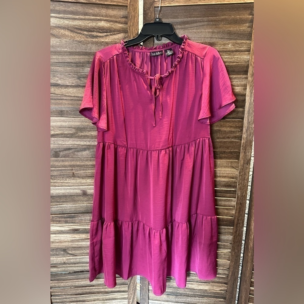 Nicole Miller Net York Tiered Mini Dress • Flutter Sleeve